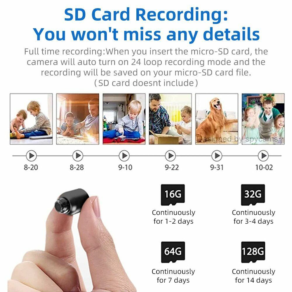 HD 1080P Mini Hidden WiFi Spy Camera – Wireless with Night Vision and Motion Detection