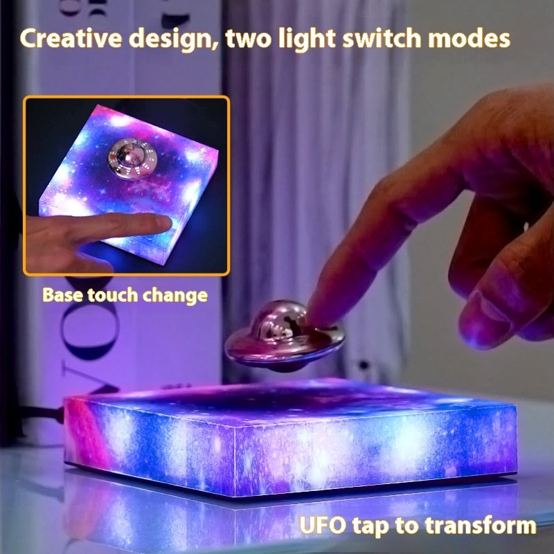 Levitating UFO Galaxy Lamp – Floating Magnetic LED Display.