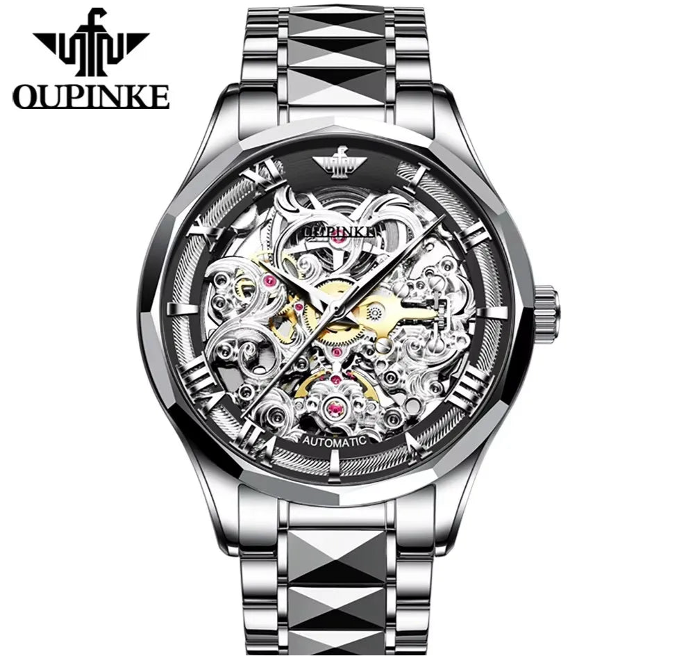 OUPINKE 3168 | Luxury Hollow-Out Mechanical Men’s Watch