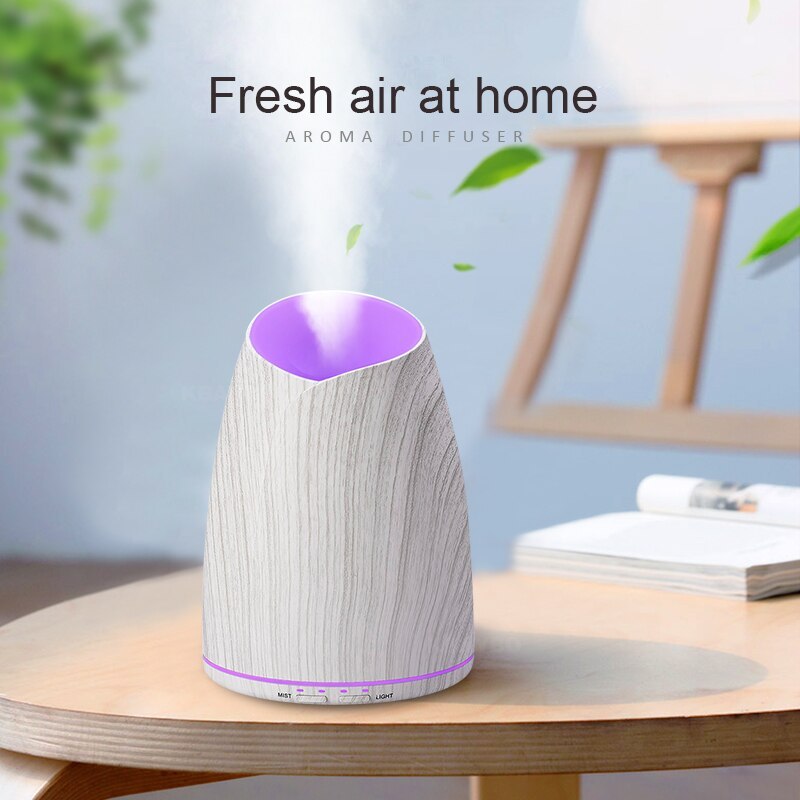 3-in-1 Aroma Diffuser, Humidifier & Air Purifier – LED Wood Grain.