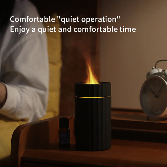 Portable Car Diffuser & Flame Humidifier – Aromatherapy with LED Light.
