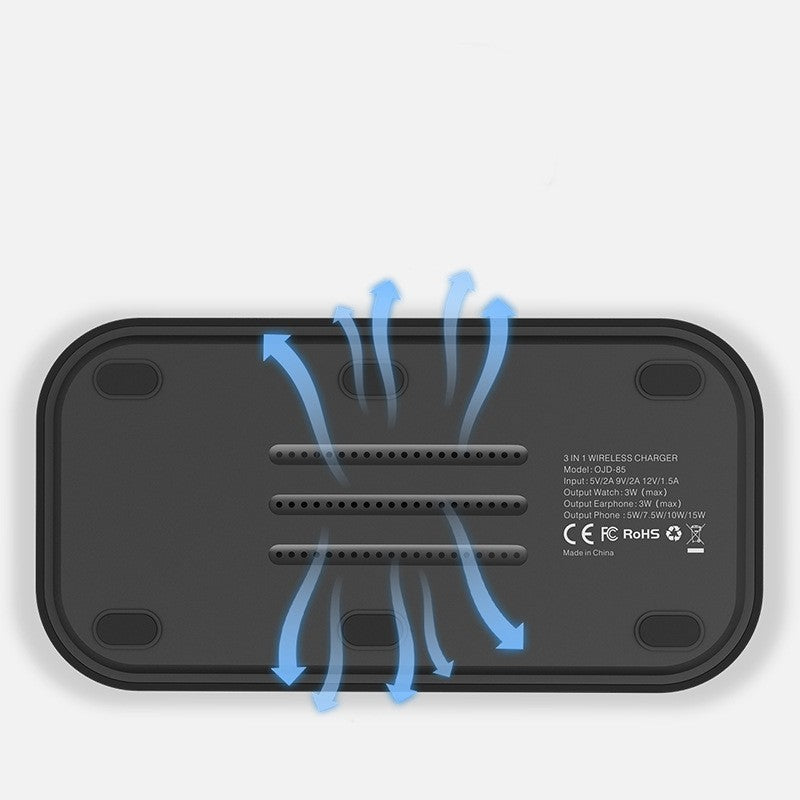Magnetic 3-in-1 Wireless Charger.