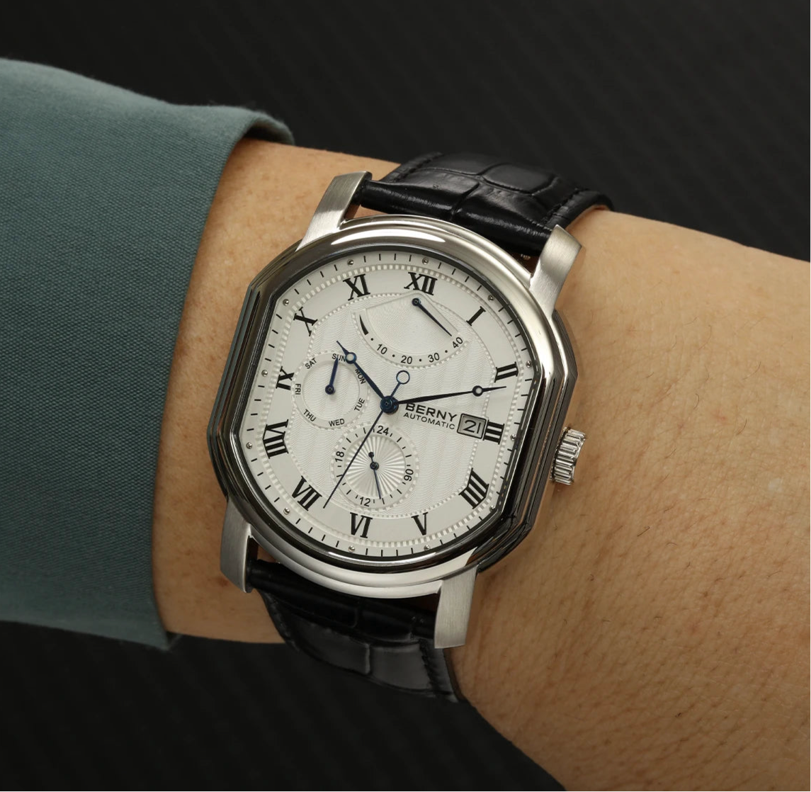 BERNY - Men’s Mechanical Watch | Miyota Movt Automatic Wristwatch | Luxury Brand for Men | Sapphire Clock| Self Winding & Waterproof.