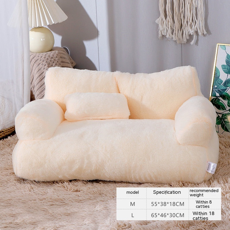 Luxury Cat Bed Sofa – Plush Winter Nest for Cats & Small Dogs.