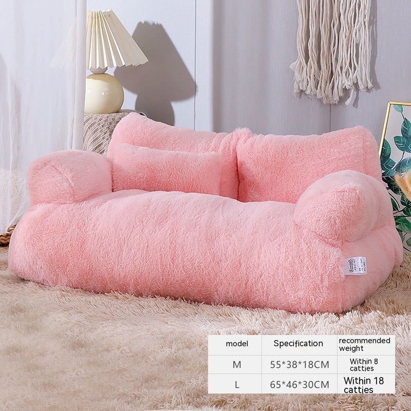 Luxury Cat Bed Sofa – Plush Winter Nest for Cats & Small Dogs.