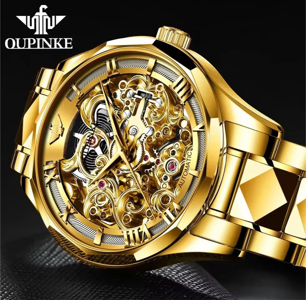 OUPINKE 3168 | Luxury Hollow-Out Mechanical Men’s Watch