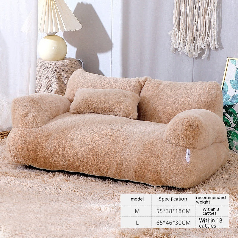 Luxury Cat Bed Sofa – Plush Winter Nest for Cats & Small Dogs.