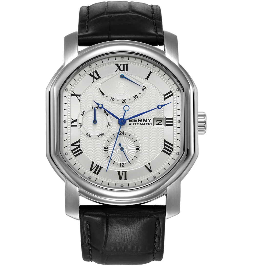 BERNY - Men’s Mechanical Watch | Miyota Movt Automatic Wristwatch | Luxury Brand for Men | Sapphire Clock| Self Winding & Waterproof.