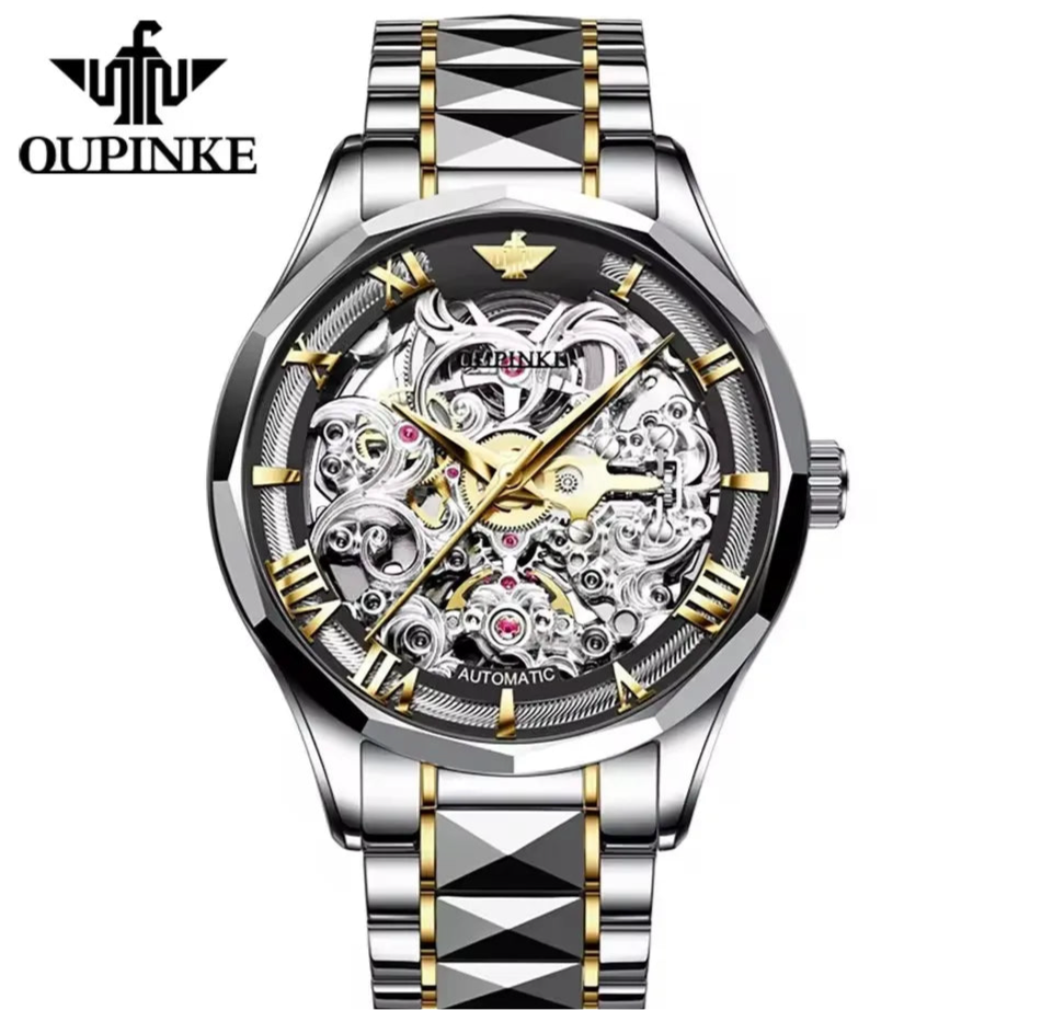 OUPINKE 3168 | Luxury Hollow-Out Mechanical Men’s Watch