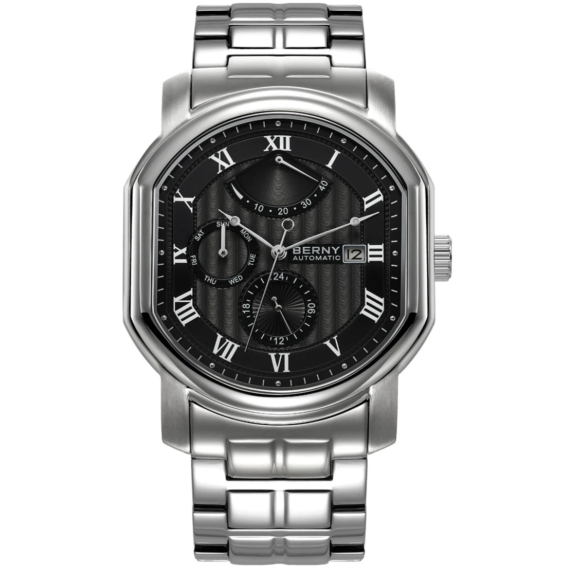 BERNY - Men’s Mechanical Watch | Miyota Movt Automatic Wristwatch | Luxury Brand for Men | Sapphire Clock| Self Winding & Waterproof.