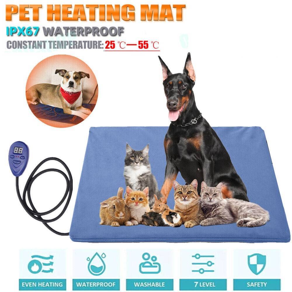 Electric Waterproof Pet Heating Pad – Chew Resistant with Auto Shut-Off.