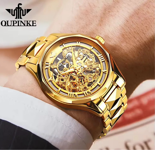 OUPINKE 3168 | Luxury Hollow-Out Mechanical Men’s Watch