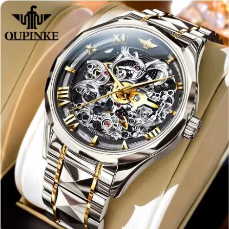 OUPINKE 3168 | Luxury Hollow-Out Mechanical Men’s Watch