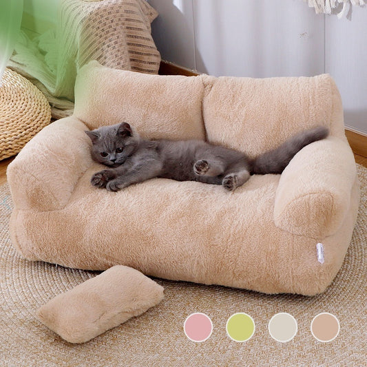 Luxury Cat Bed Sofa – Plush Winter Nest for Cats & Small Dogs.