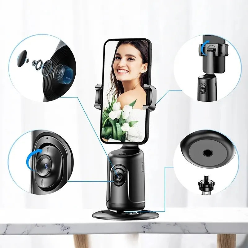 360° Auto Face Tracking Gimbal – AI-Powered Smart Phone Stabiliser.