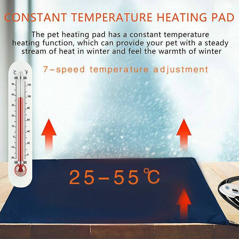 Electric Waterproof Pet Heating Pad – Chew Resistant with Auto Shut-Off.