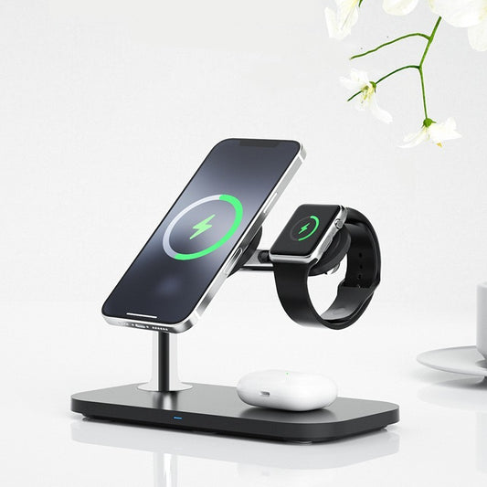 Magnetic 3-in-1 Wireless Charger.